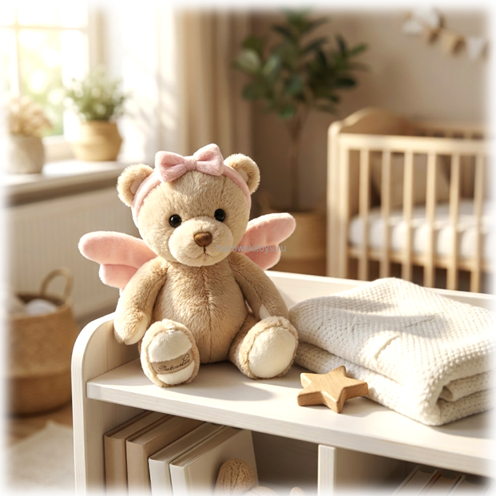 Мишка Guardian Angels Baby с розовыми крыльями, 15см (вид 1) Мишка Guardian Angels Baby с розовыми крыльями, 15см (фото, вид 1)