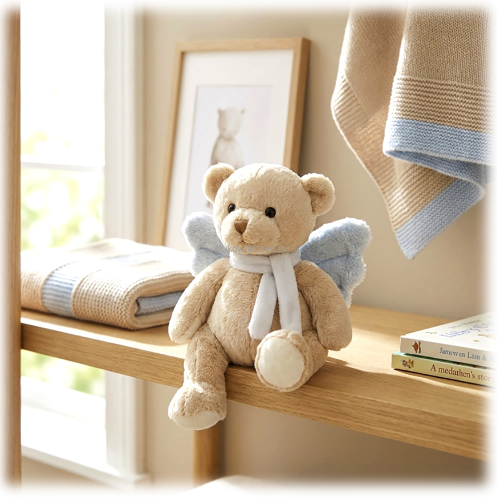 Мишка Guardian Angels Baby с голубыми крыльями, 15см (вид 1) Мишка Guardian Angels Baby с голубыми крыльями, 15см (фото, вид 1)