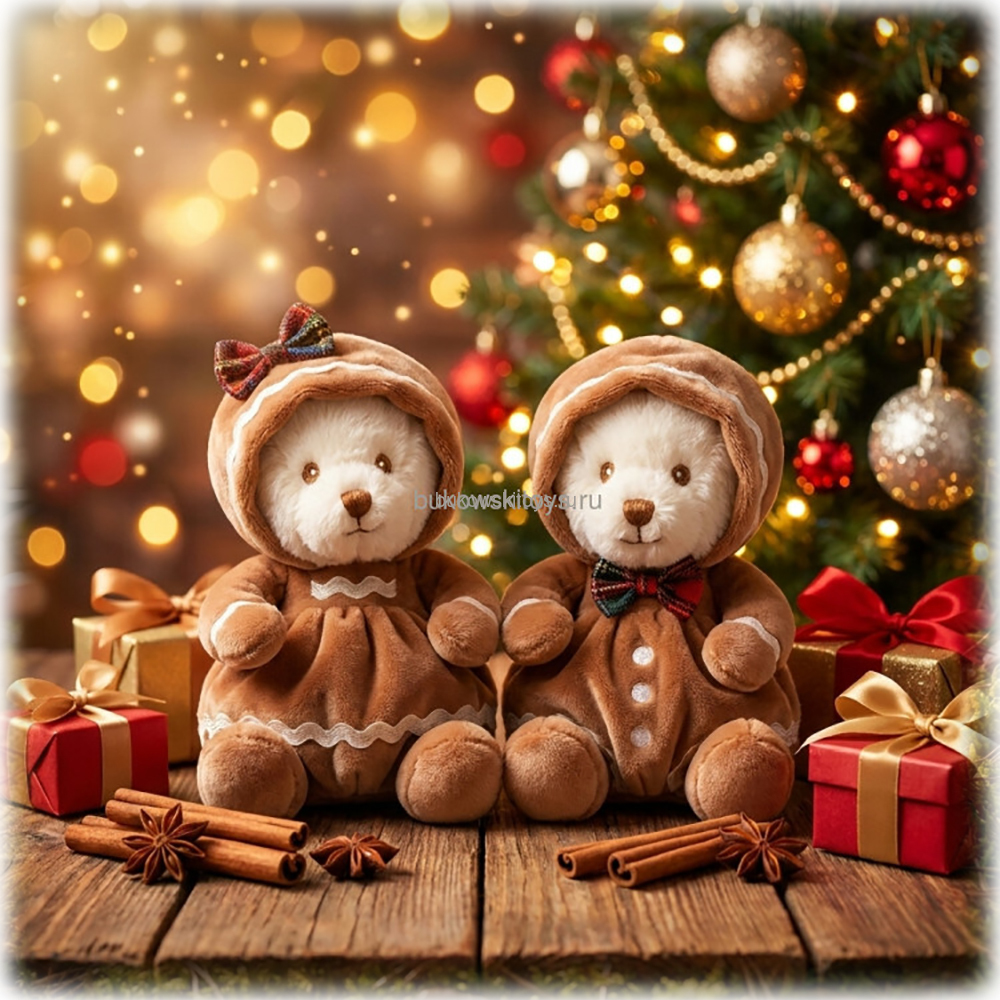 Мишка-пряник Gingerbread девочка, 15см (вид 3) Мишка-пряник Gingerbread девочка, 15см (фото, вид 3)